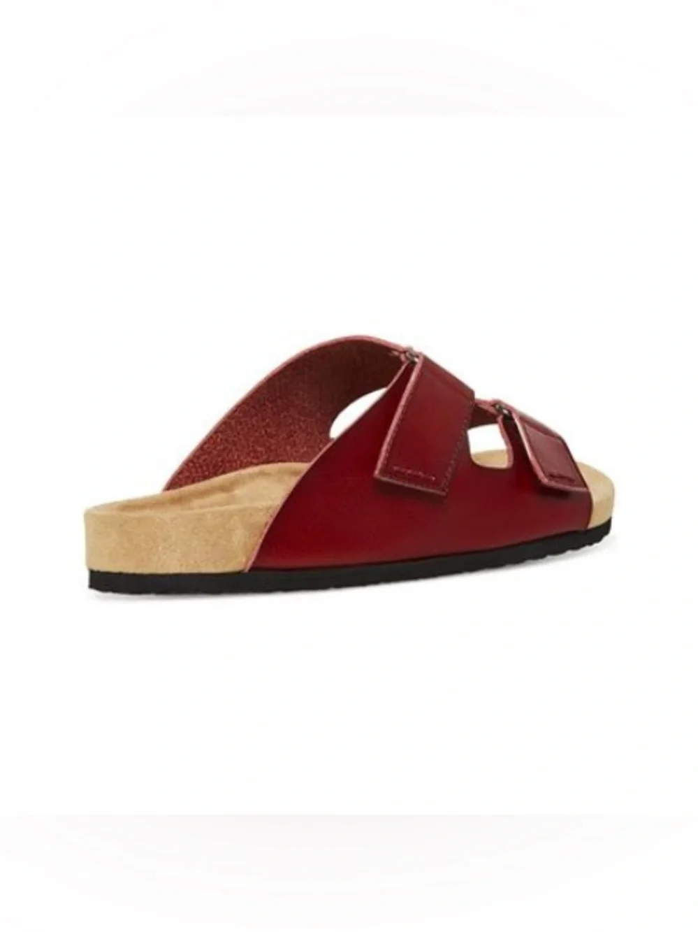 Madden Tisson Burgundy Cognac Two Band Sandals Sz 10 BNWB